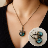Elegante Vintage Libellenkette mit kostenlosen Ohrringen – Nur für kurze Zeit!