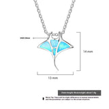Manta Ray Blue Opal Pendant