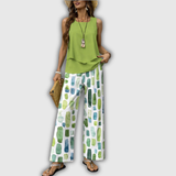 Verdalisse | Elegantes Zweiteiliges Sommeroutfit mit Weitem Hosen