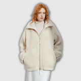 Ute | Oversize-Teddyjacke mit Stehkragen