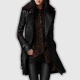 Cordula | Lederjacke mit Teddykragen