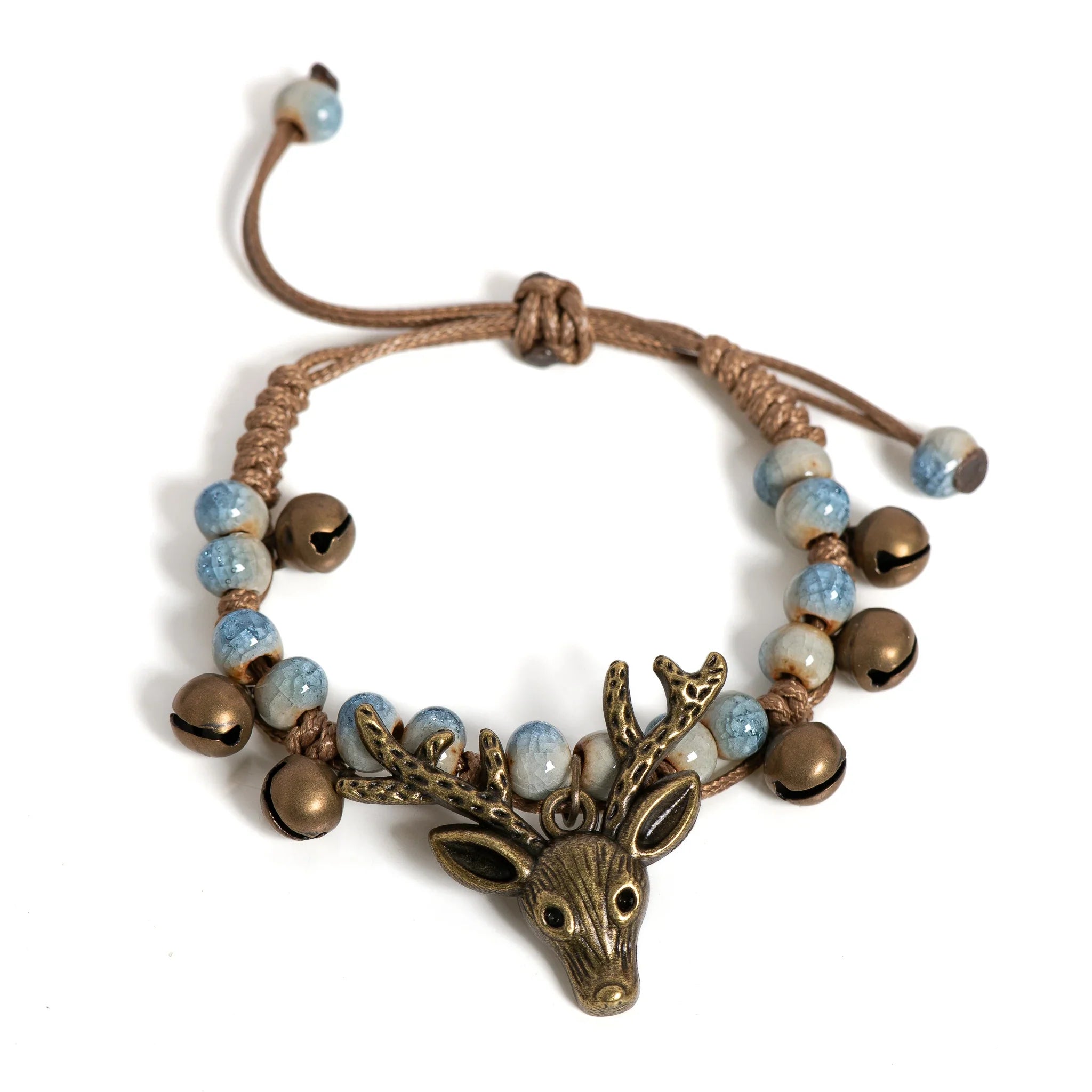 Handcrafted Ceramic Deer Charm Bracelet