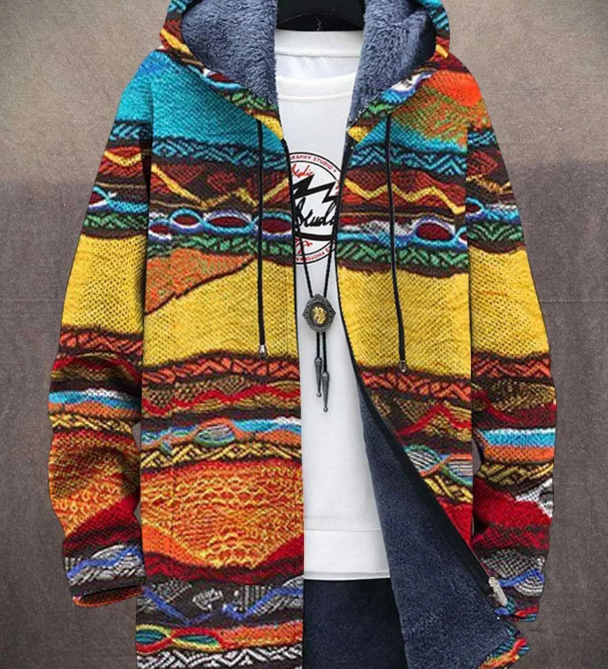 Delia | Künstlerischer Kapuzen-Cardigan
