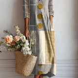 Steffi | Langes Kleid mit Patchwork und Punkten