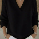 Reinhild | Weicher V-Ausschnitt Pullover