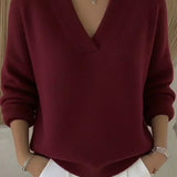 Reinhild | Weicher V-Ausschnitt Pullover