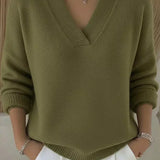 Reinhild | Weicher V-Ausschnitt Pullover