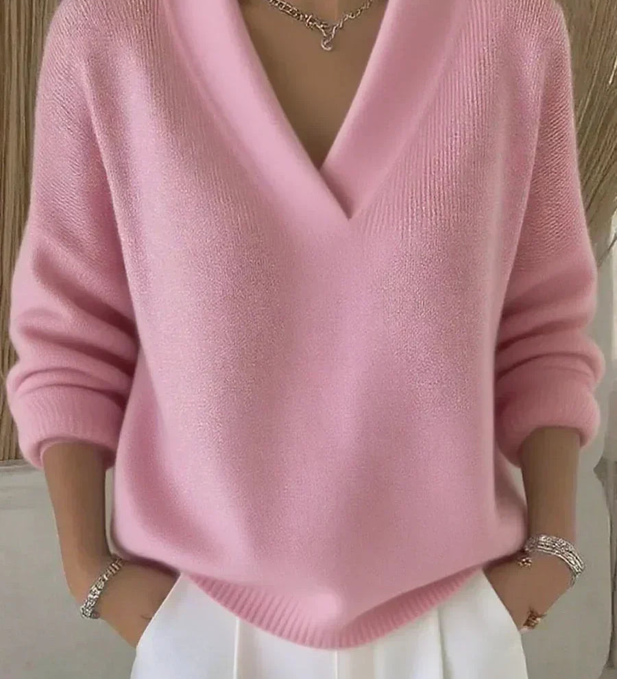 Reinhild | Weicher V-Ausschnitt Pullover