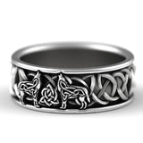 Bold Viking Wolf Ring - Eye-Catching Statement Accessory