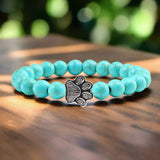 Naturstein-Design Perlenarmband mit Pfotenmotiven