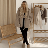 Ute | Oversize-Teddyjacke mit Stehkragen