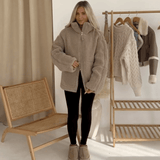 Ute | Oversize-Teddyjacke mit Stehkragen