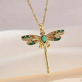 Golden Dreams Halskette mit tanzender Libelle