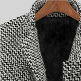 Katharina | Bouclé-Mantel in Schwarz-Weiß