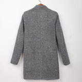 Katharina | Bouclé-Mantel in Schwarz-Weiß