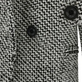 Katharina | Bouclé-Mantel in Schwarz-Weiß