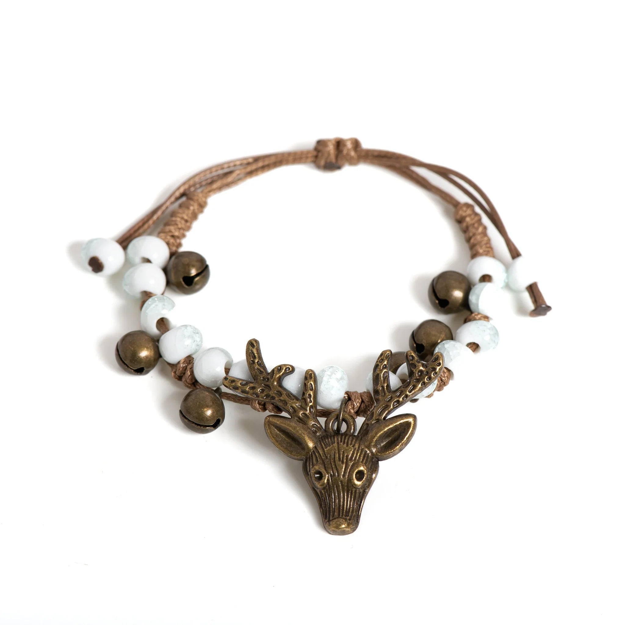 Handcrafted Ceramic Deer Charm Bracelet