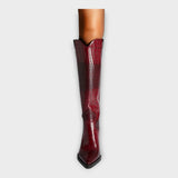 Stiefel mit Krokodil-Design und Eleganter Absätze