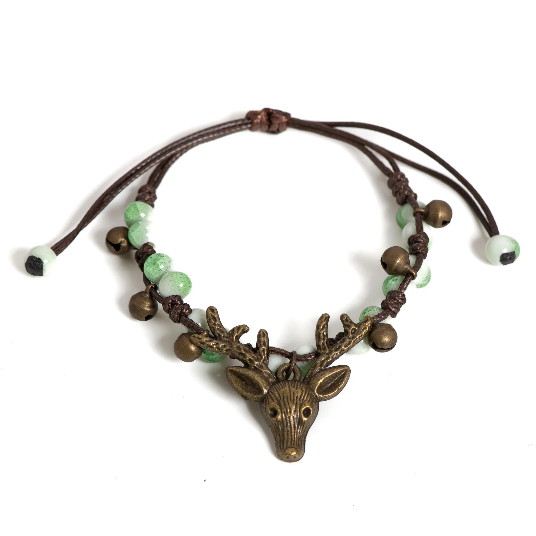 Handcrafted Ceramic Deer Charm Bracelet