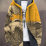 Margot | Kapuzen-Cardigan mit künstlerischem Druck
