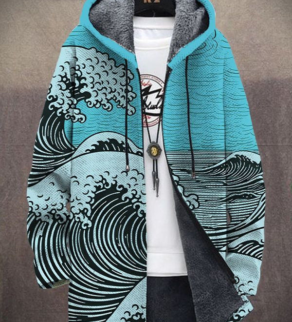 Margot | Kapuzen-Cardigan mit künstlerischem Druck