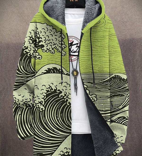Margot | Kapuzen-Cardigan mit künstlerischem Druck