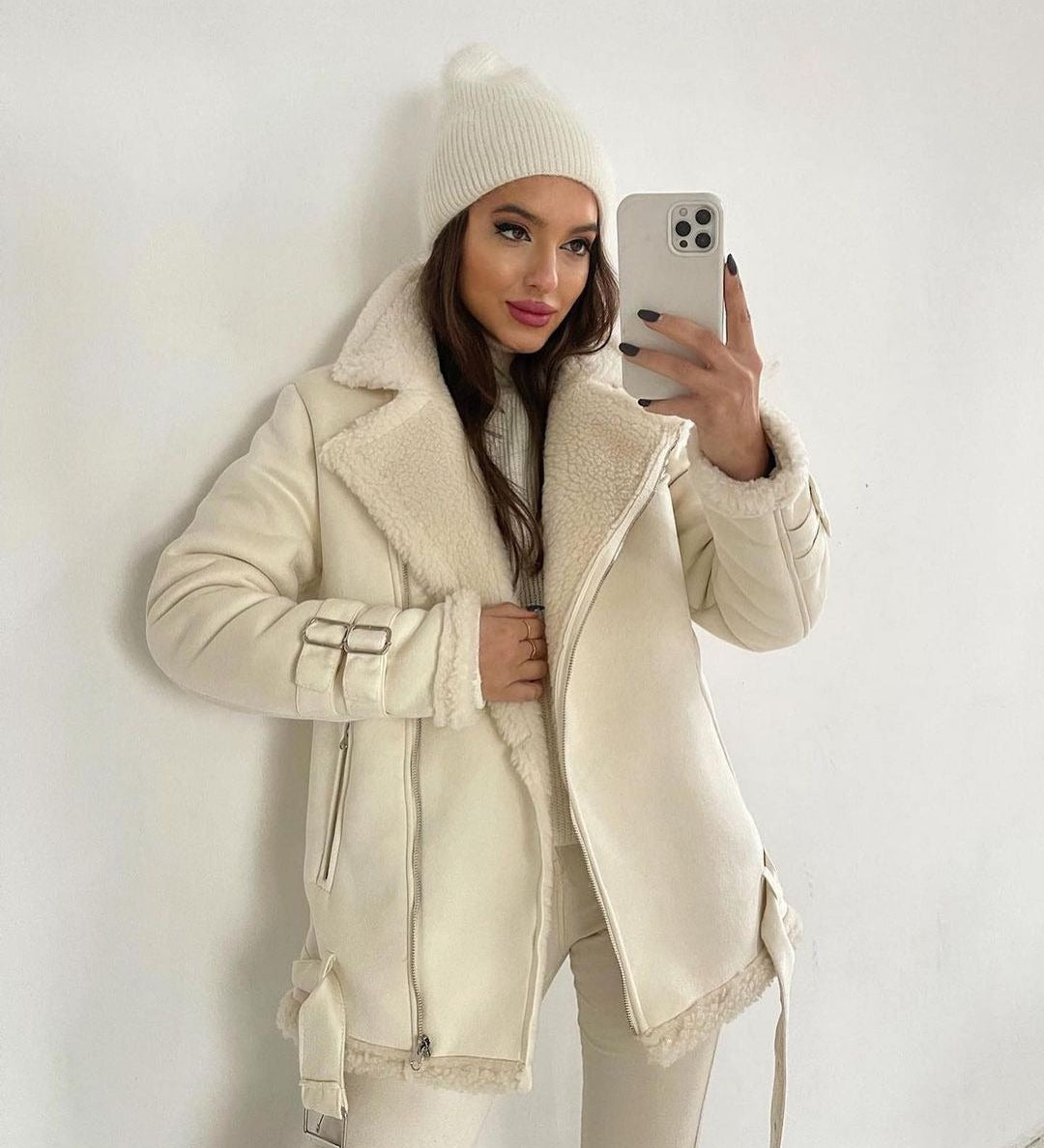 Sabina | Gefütterte Lederjacke Jacke