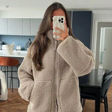 Silke | Weiche Teddyjacke mit Reißverschluss