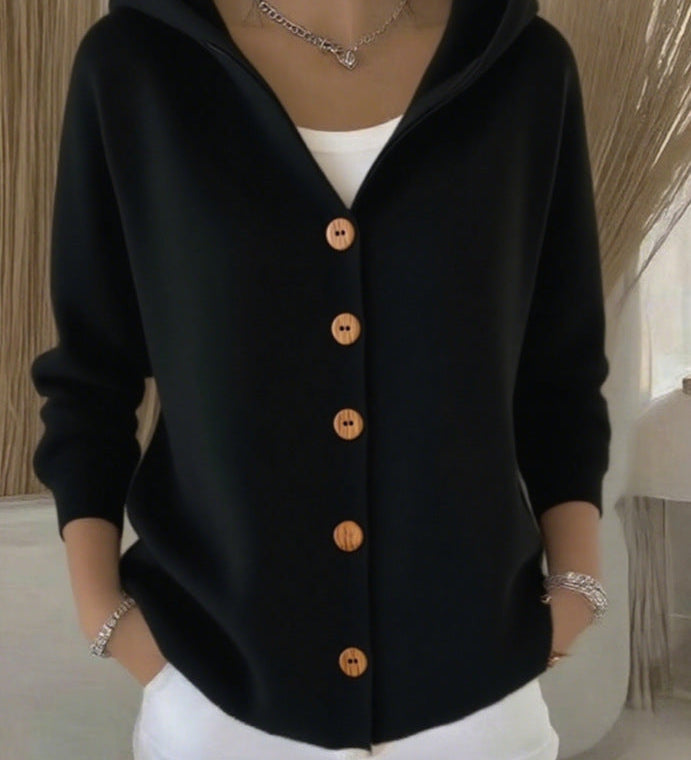 Marlene | Kuschelige Kapuzen-Strickjacke