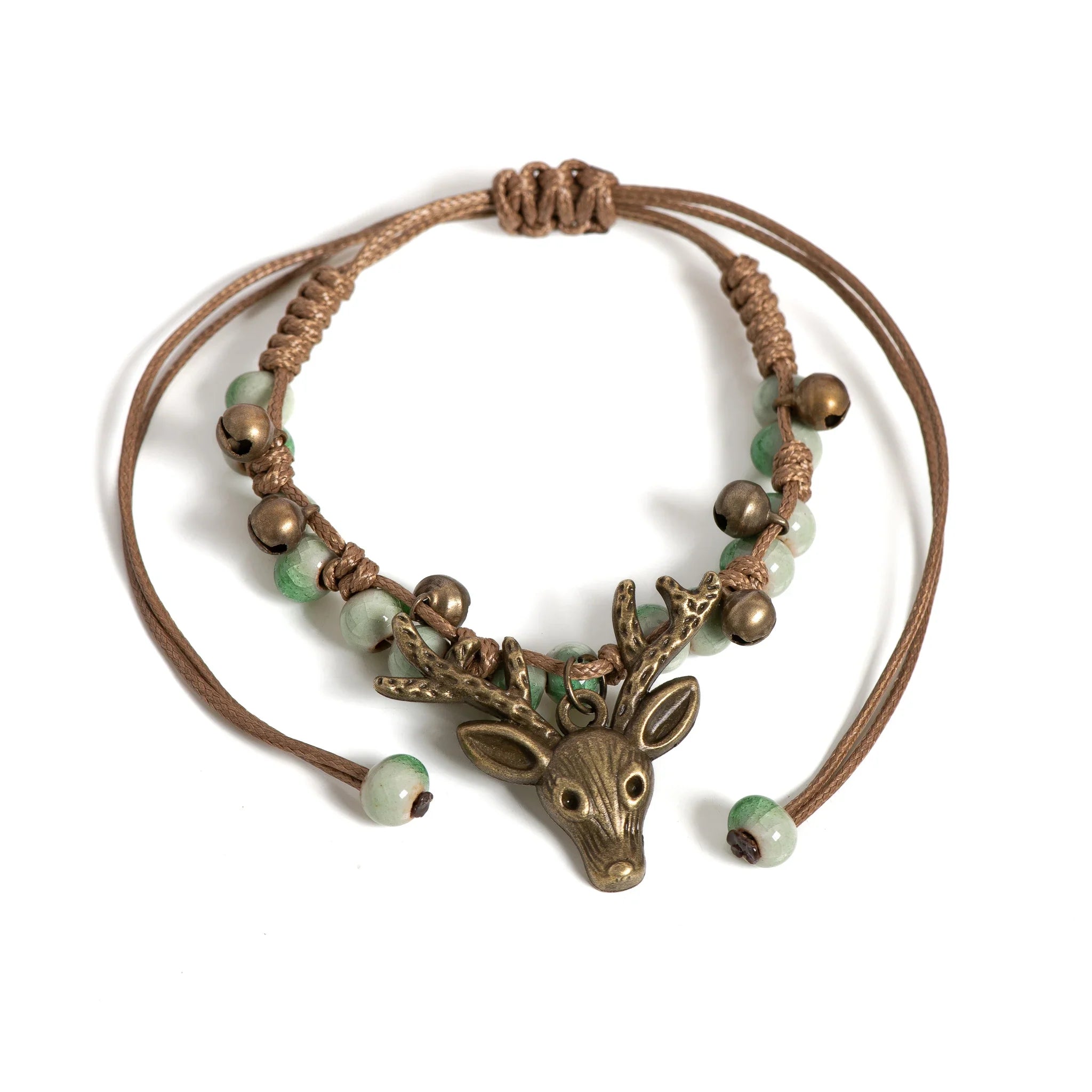Handcrafted Ceramic Deer Charm Bracelet