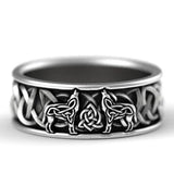 Bold Viking Wolf Ring - Eye-Catching Statement Accessory
