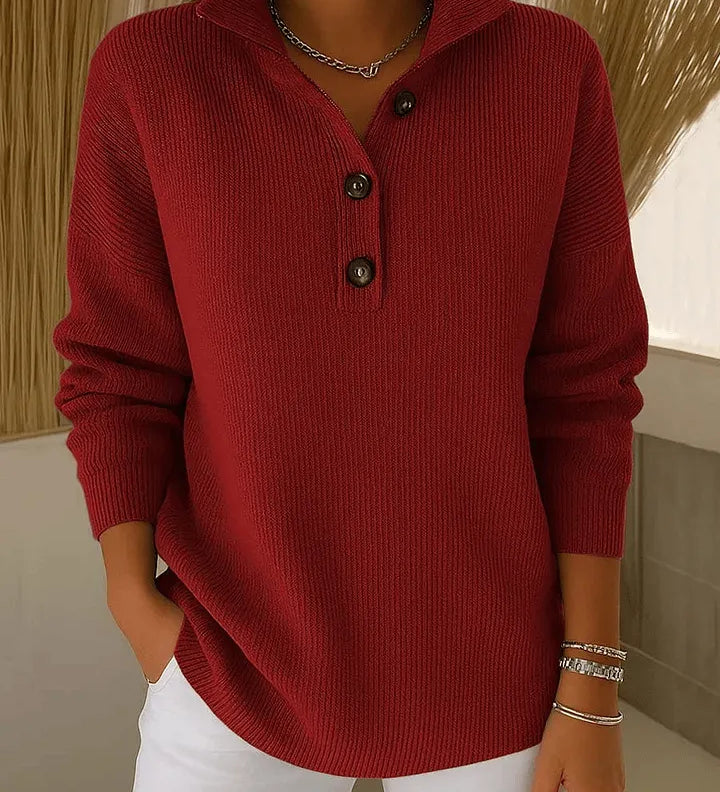 Sabina | Weicher Strickpullover mit Polokragen