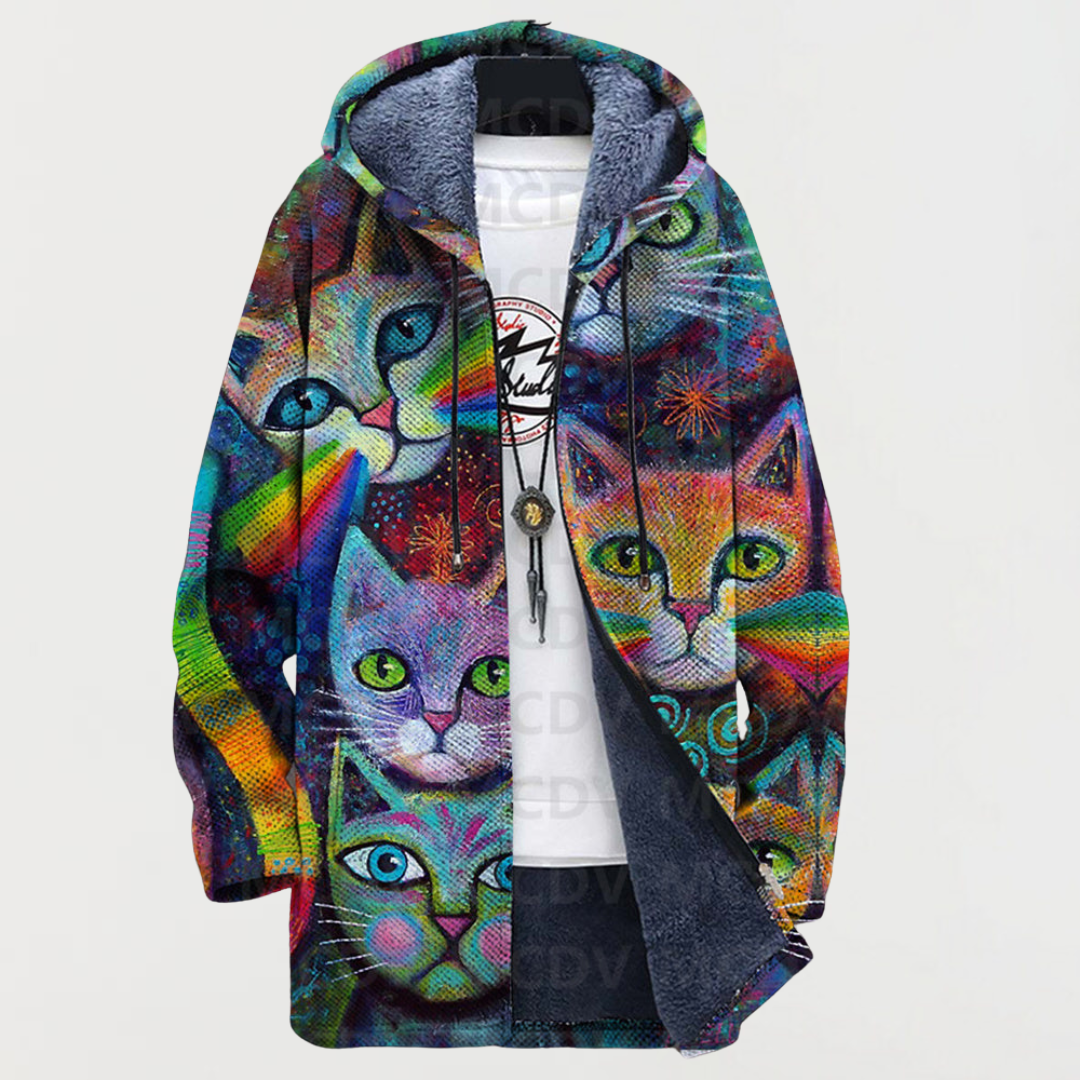 Steffi | Kapuzensweatshirt mit Katzenmotiv