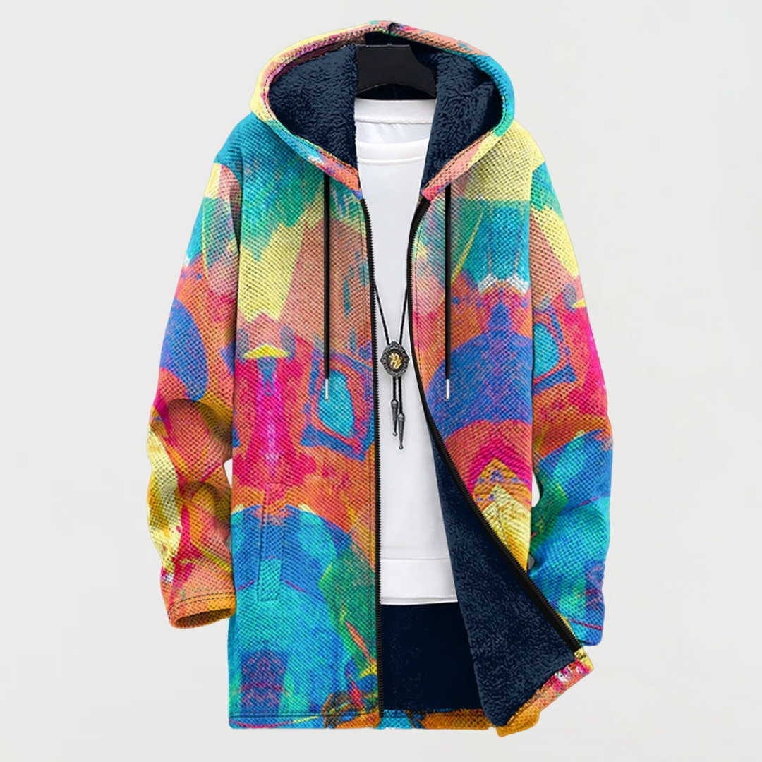 Silke | Kapuzenpullover mit Kunstmuster