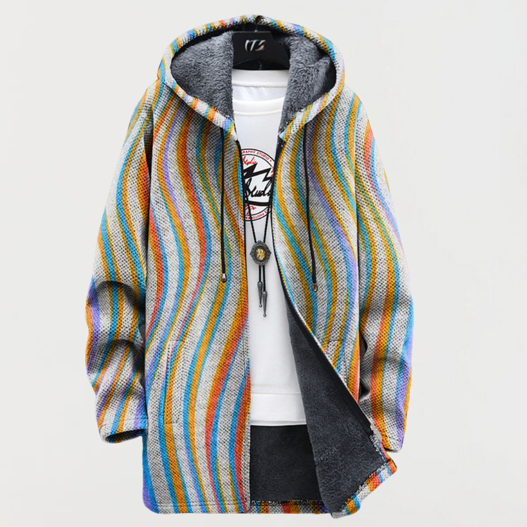 Manuela | Kapuzenjacke mit Wellenstreifen