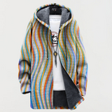 Manuela | Kapuzenjacke mit Wellenstreifen