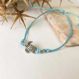 See-Schildkröte Leder Fußkettchen-Armband