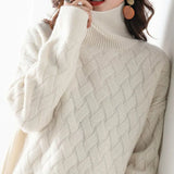 Gisela | Rollkragenpullover mit Korbstrick