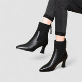 Clara - Stiefel mit Plateau aus Leder