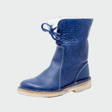 Wasserdichte Lederstiefeletten mit Wollfutter