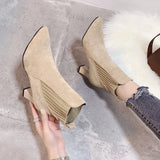 Rita - Stiefel mit Plateau aus Wildleder