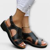 Christina – Orthopädische Leder-Sandalen mit bequemem Absatz