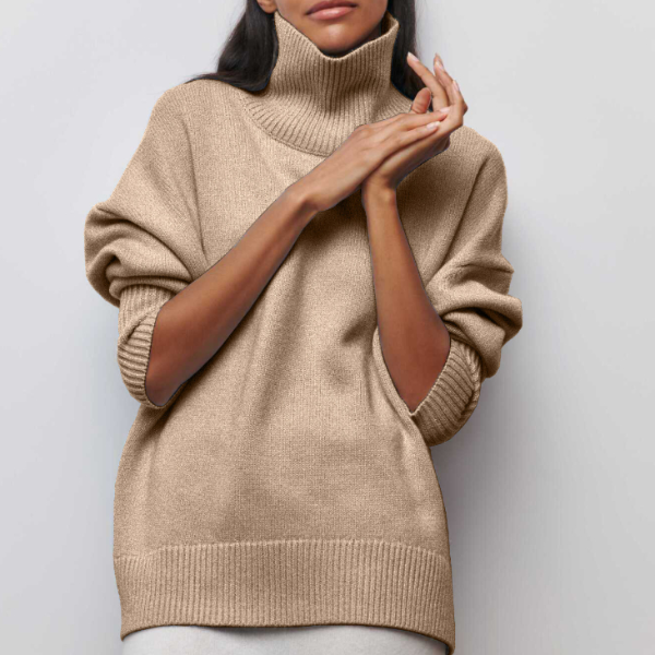 Gerda | Rollkragen-Kabelstrickpullover