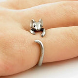 Charming Vintage Adjustable Mouse Wrap Ring