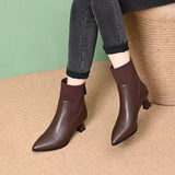 Clara - Stiefel mit Plateau aus Leder