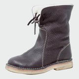 Wasserdichte Lederstiefeletten mit Wollfutter