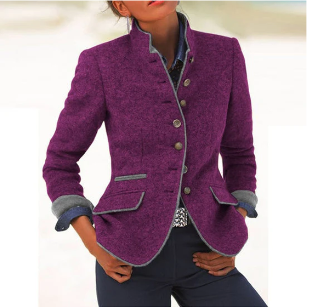Valéria - Eleganter Cardigan mit Stehkragen