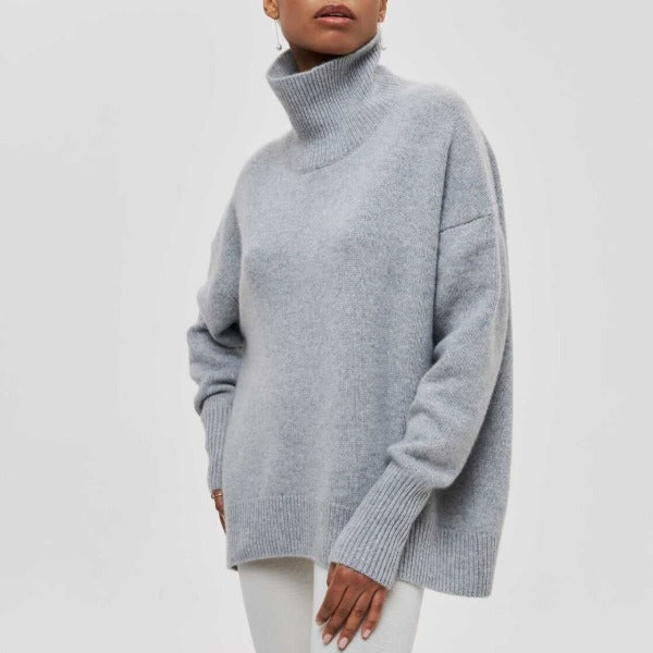 Gerda | Rollkragen-Kabelstrickpullover