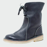 Wasserdichte Lederstiefeletten mit Wollfutter