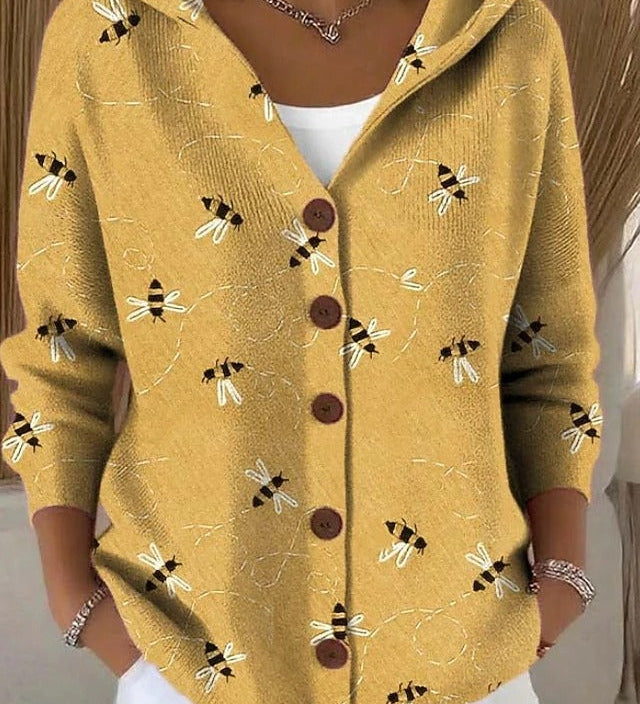 Sieglinde | Bunte Kapuzenjacke mit Kunstdruck